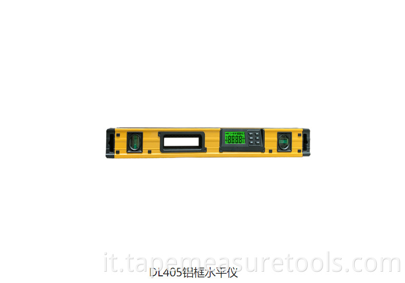 Strumento di misurazione della decorazione del righello dell'angolo di misurazione dell'angolo di misurazione dell'angolo in lega di alluminio DL405 blister misuratore di livello magnetico